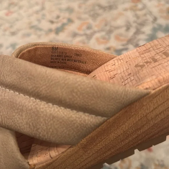 Korks Faithe Platform Sandals with Suede Straps and Cork Sole - Picture 5 of 12